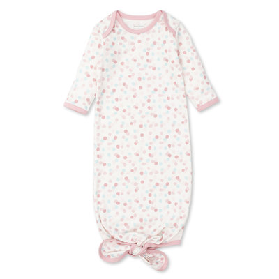 Kissy Kissy Pink Dabbled Dots Knotted Sack Gown