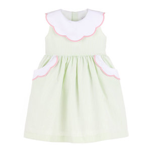 Sophie & Lucas Green/Pink Double Bubble Marcy Dress