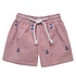 Monday's Child Anchor and Sail Embroidery Red Check Swimtrunks