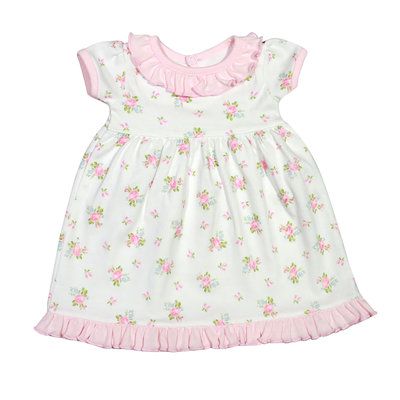 Baby Loren Rosie Pink Floral Pima Doll Gown