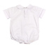 Bailey Boys White Button Back Boys S/S Piped Onesie
