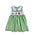 Delaney Green Stripe Smocked Animals Dress