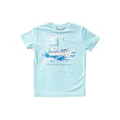 Prodoh Tanager Turquoise Shrimp Boat Performance T-shirt