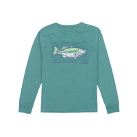 Properly Tied Teal Spotted Bass L/S Tee