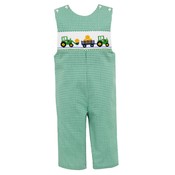 Anavini Tractor Green Gingham Longall