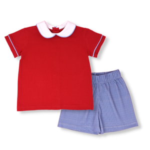 Lullaby Set Apple-solutely Adorable Red Sibley Short Set