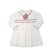 Lullaby Set White w/Red Trim Holly Dress