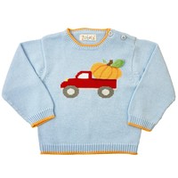 Zubels Blue Pumpkin Truck Sweater