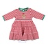 Magnolia Baby Red Stripe Be Jolly Applique Ruffle Dress Set