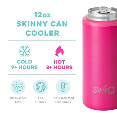 Swig Hot Pink Skinny Can Cooler