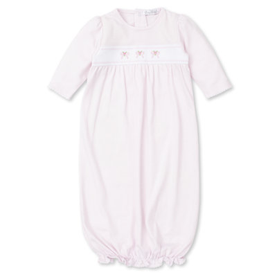 Kissy Kissy Pink Striped Classic Treasures Sack Gown with Bow