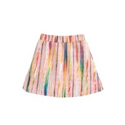 Bisby Pink Stripe Wool Mini Skirt