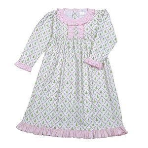 Baby Loren Pink Christmas Trees Night Gown