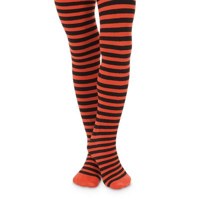 Jefferies Socks Orange/Black Tights
