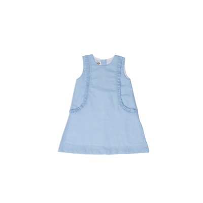 The Oaks Apparel Kora Blue Linen Dress
