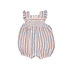 Angel Dear Nautical Ticking Stripe Smocked Overall Shortie