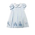 Lulu Bebe Light Blue Dress with Castle/Wand/Shoe Embroidery