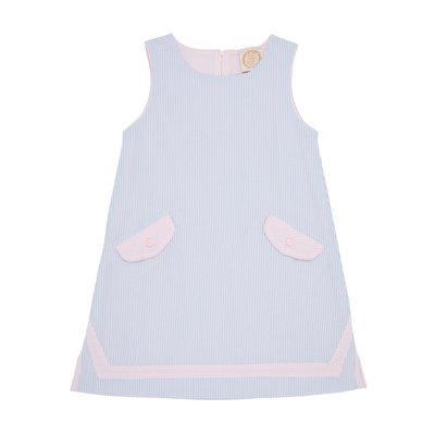 Beaufort Bonnet Company Breakers Blue Seersucker/Pink Savanna Taylor Tunic Dress