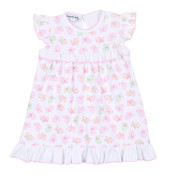 Magnolia Baby Little Cottontails Printed Ruffle Flutters Pink Dress Set