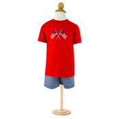 Ishtex Textile Products, Inc Flag Applique Boy's Shorts Set