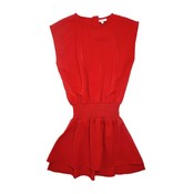 Pleat Collection Josie Dress Red
