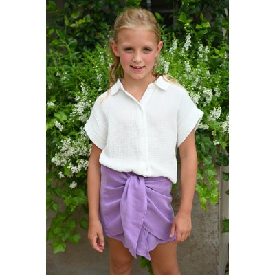 Pleat Collection Stella Wrap Skirt Lilac