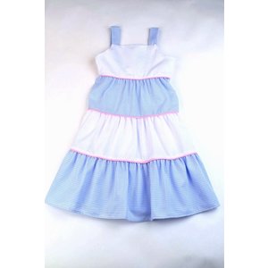 Funtasia, Too Blue & White Tiered Dress