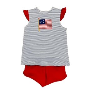 Squiggles Our Flag Butterfly Top w/ Shorts Set