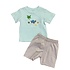 Squiggles Turtle Stripe Shirt w/ Gray Shorts Set