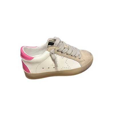 ShuShop Bright Pink & Tan Sneakers