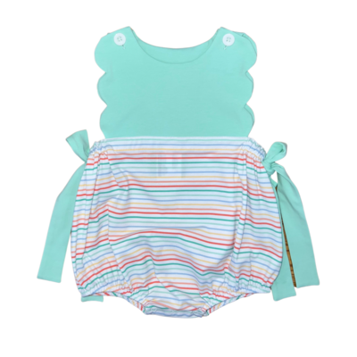 Sage & Lilly Spring Stripe Scallop Bow Bubble