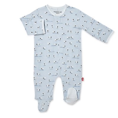 Magnificent Baby Baa Baa Baby Blue Modal Magnetic Footie