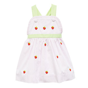 Zuccini Strawberry Bibbie Seersucker Dress