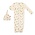 Magnificent Baby Cream Jolie Giraffe Organic Cotton Magnetic Gown Set NB-3M
