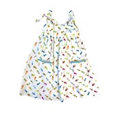 Lulu Bebe Jackie Multi-Colored Fish Spaghetti Strap Dress