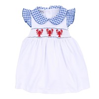 Magnolia Baby Snappy Smocked Collared Flutters Dress