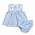 Baby Loren Blue Stripes Ruffles Pima Diaper Cover Set
