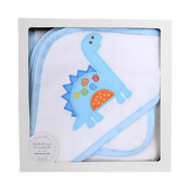 3 Marthas Dinosaur Hooded Towel w/  Washcloth Box Set