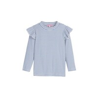 Bisby French Blue Sparkle Stripe Sadie Top