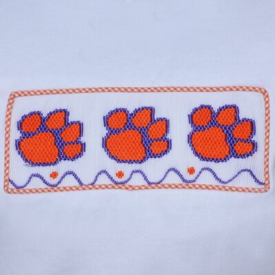 Southern Saturday Orange/Purple Smocked Boy Short Set