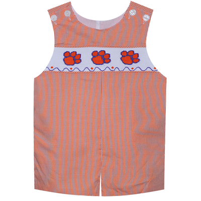 Southern Saturday Orange/Purple Smocked Shortall