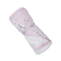 Kissy Kissy Beary Plaid Pink Hooded Towel w/Mitt Set