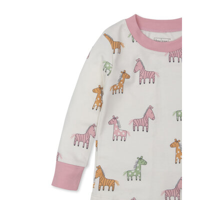 Kissy Kissy Zebra and Friends Pink Pajama Snug Set
