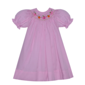 Baby Sen Pumpkins Pink Georgette Bishop Dress