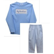 Vive La Fete Big Brother Smocked Light Blue LS Shirt w/ Gingham Pant