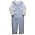 Vive La Fete Big Brother Smocked Light Blue Check Boys Longall