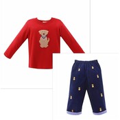 Zuccini Labrador Embroidered Reversible Pant Set