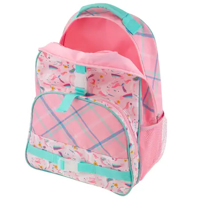 Stephen Joseph All Over Print Backpack- Pink Unicorn