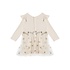 Best of Chums Ivory Nutcracker Rib Knit and Embroidery Tulle DresssESS