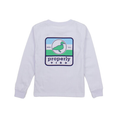 Properly Tied White Sign Logo L/S
